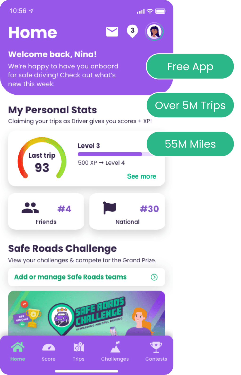 Safe Roads Challenge App Image